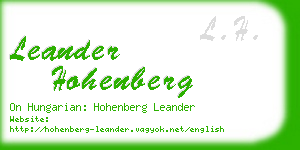 leander hohenberg business card